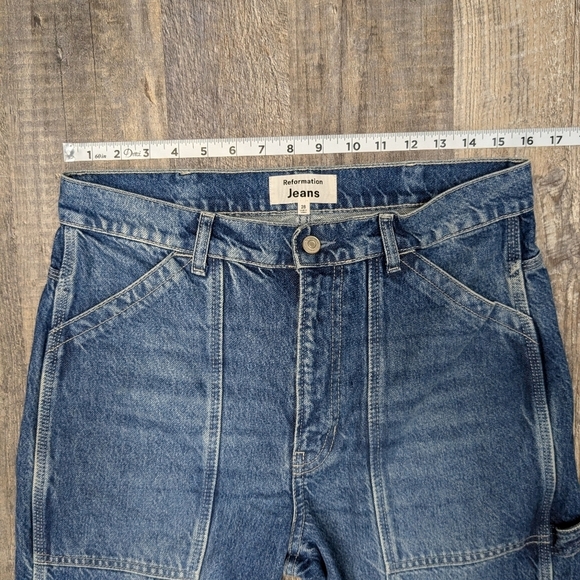 Reformation Kealy Carpenter High Rise Relaxed Jeans in Ponce size 28 - Picture 9 of 13